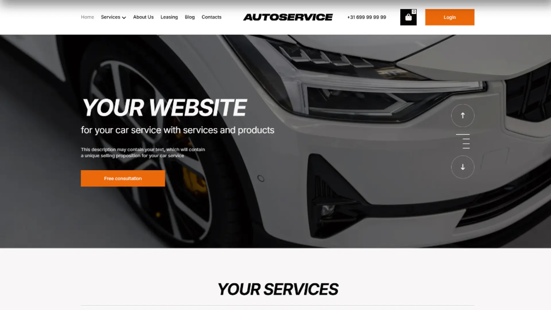 AutoBiz home page preview