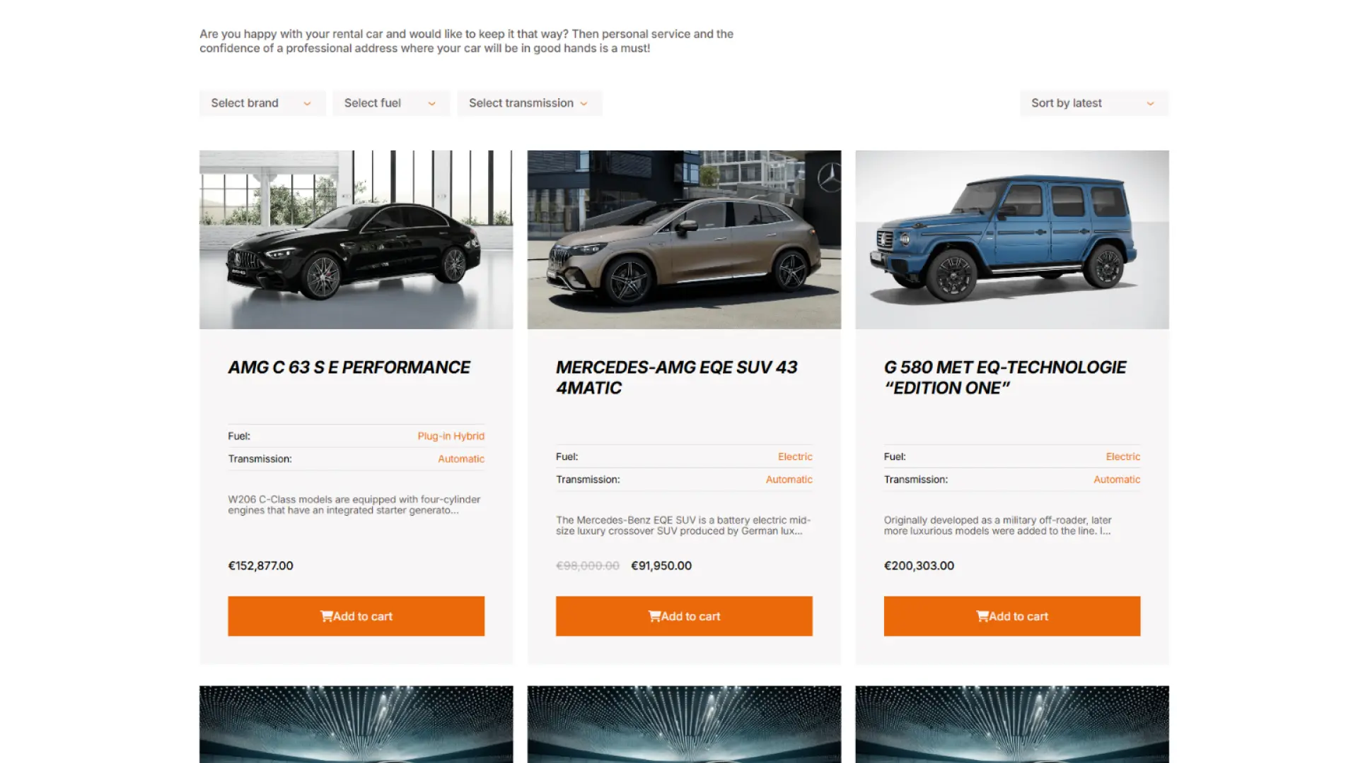 AutoBiz storefront preview